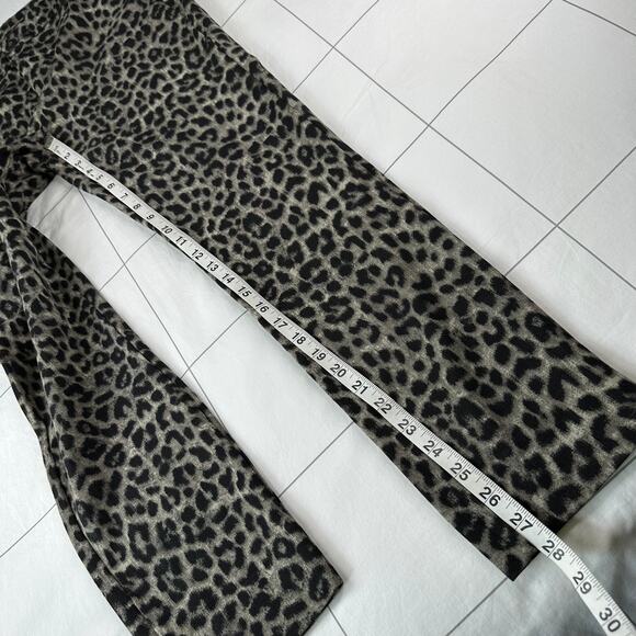 Cabi Pants Womens 6 Black Jungle Leopard Print Stretch Skinny Ankle Classic Work - Picture 9 of 10